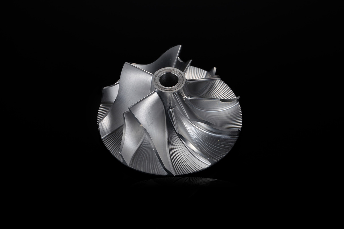 Five-axis machined impeller